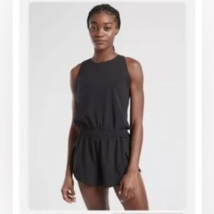 Athleta black athletic romper